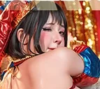 Umeko J《Pomni》：红蓝小丑造型与马戏团场景COS写真插图